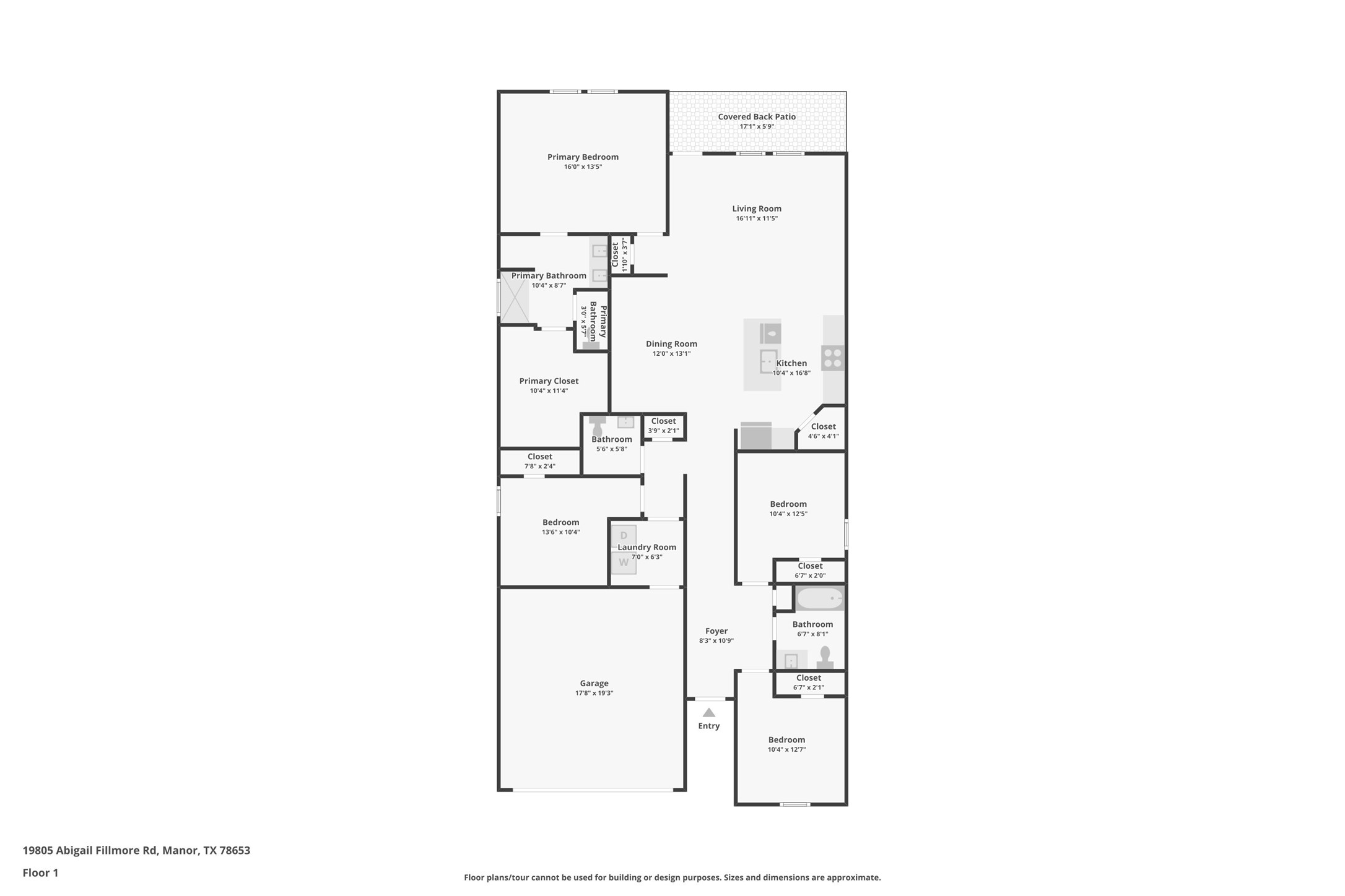 19805 Abigail Fillmore Road Manor, TX 78653 - Photo 39 of 40 Visualize your life in this thoughtfully designed floor plan featuring spacious bedrooms and a covered back patio.