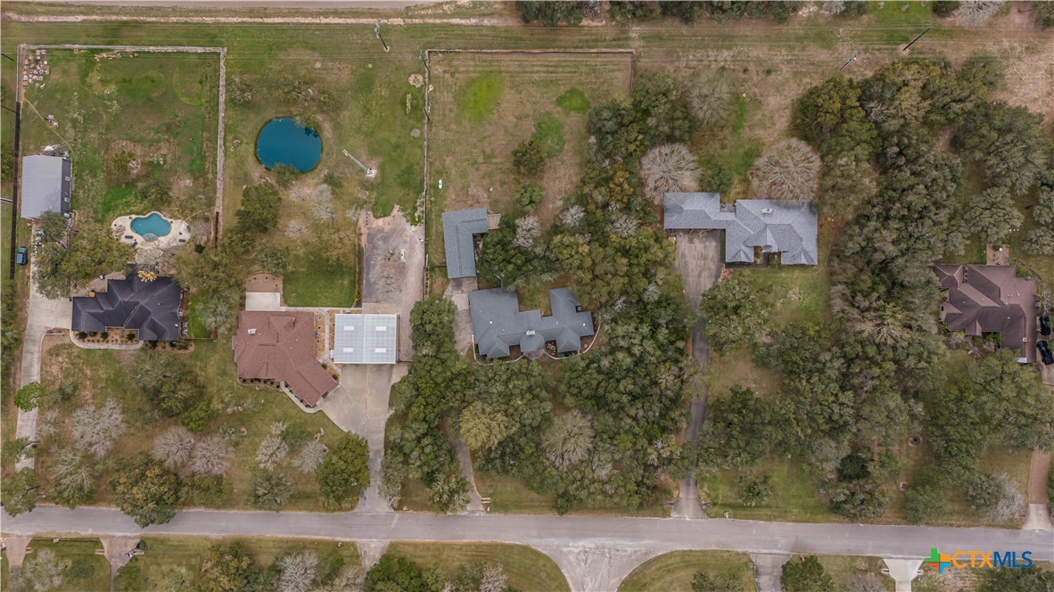 233 Post Oak Bend Inez, TX 77968 - Photo 43 of 45 an aerial view of residential house with outdoor space
