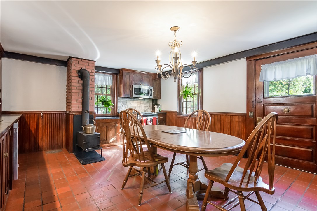 494 Potter Road North Kingstown, RI 02852 - Photo 8 of 32 Eat-in Kitchen with wood stove.