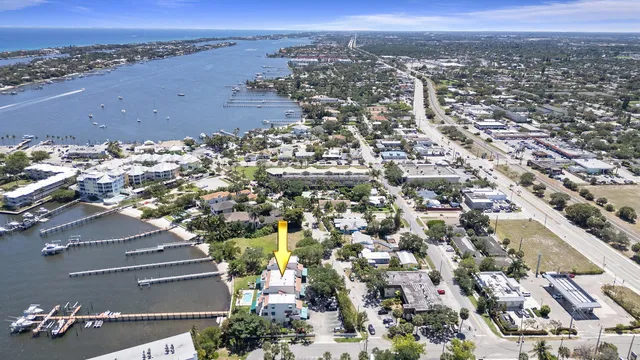 an aerial view of a city