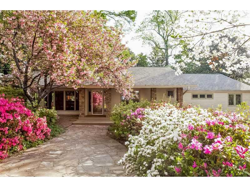 272 Brighton Road Northeast Atlanta, GA 30309 - Photo 1 of 1 Exterior Front. Sweeping Stone Walkway leads to Front Porch Entrance
