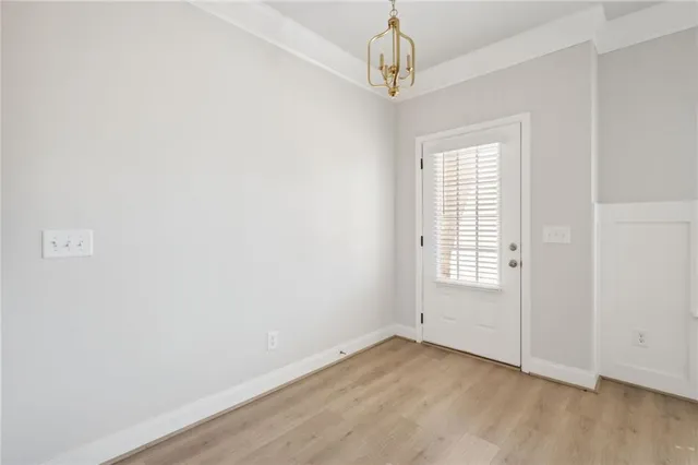 an empty room with a window