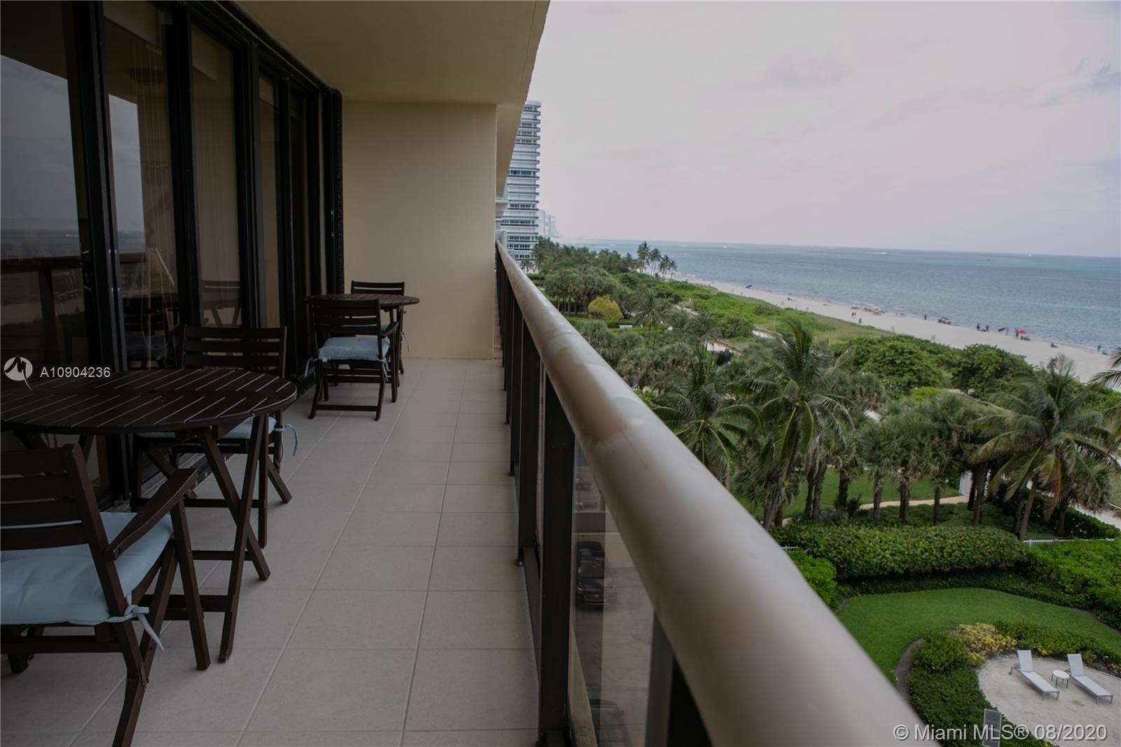 9455 Collins Avenue, Unit 707 Surfside, FL 33154 - Photo 3 of 60 a view of balcony with furniture