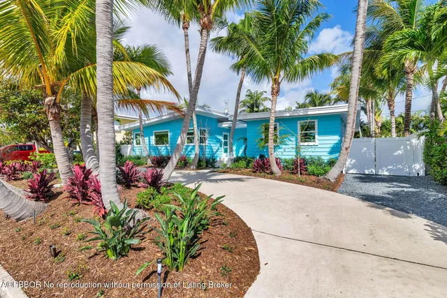 a view of a house with a patio