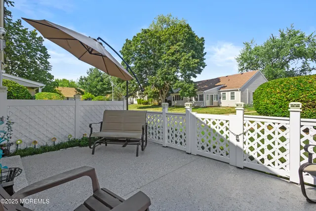 a view of a back yard with green space