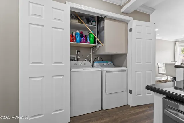 a view of lake with green space