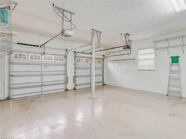 a view of a room with storage