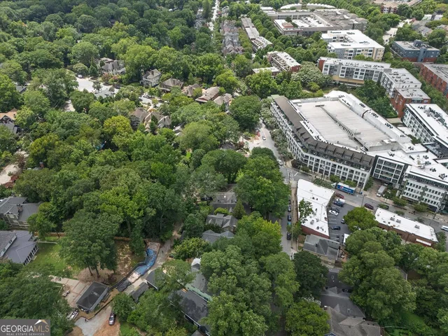 an aerial view of multiple house