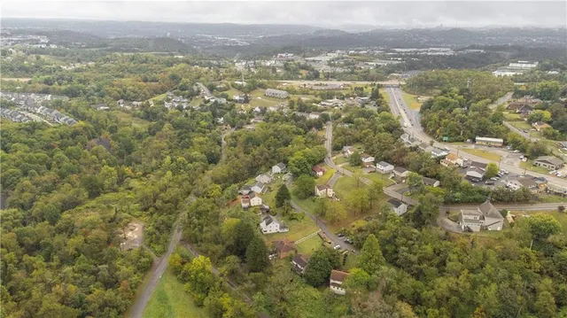 a view of city and mountain