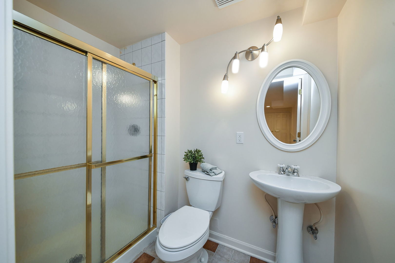 42W420 Campton Hills Road Elburn, IL 60119 - Photo 29 of 58 a bathroom with a toilet a sink and a mirror