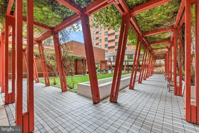 a view of an outdoor space and deck