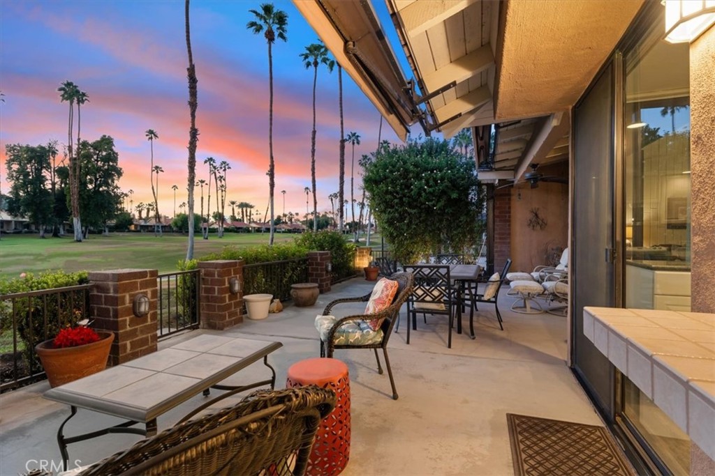 393 Gran Via Palm Desert, CA 92260 - Photo 42 of 60 a view of outdoor space yard deck and outdoor seating