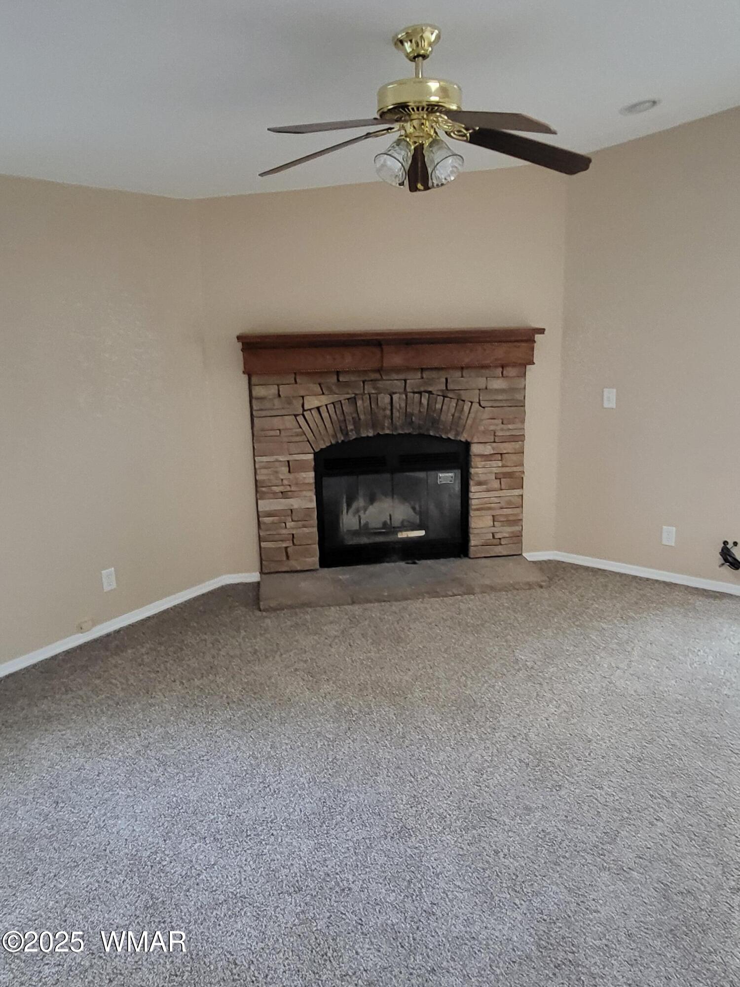 2052 Lone Mountain Road Overgaard, AZ 85933 - Photo 10 of 24 a living room with a fireplace