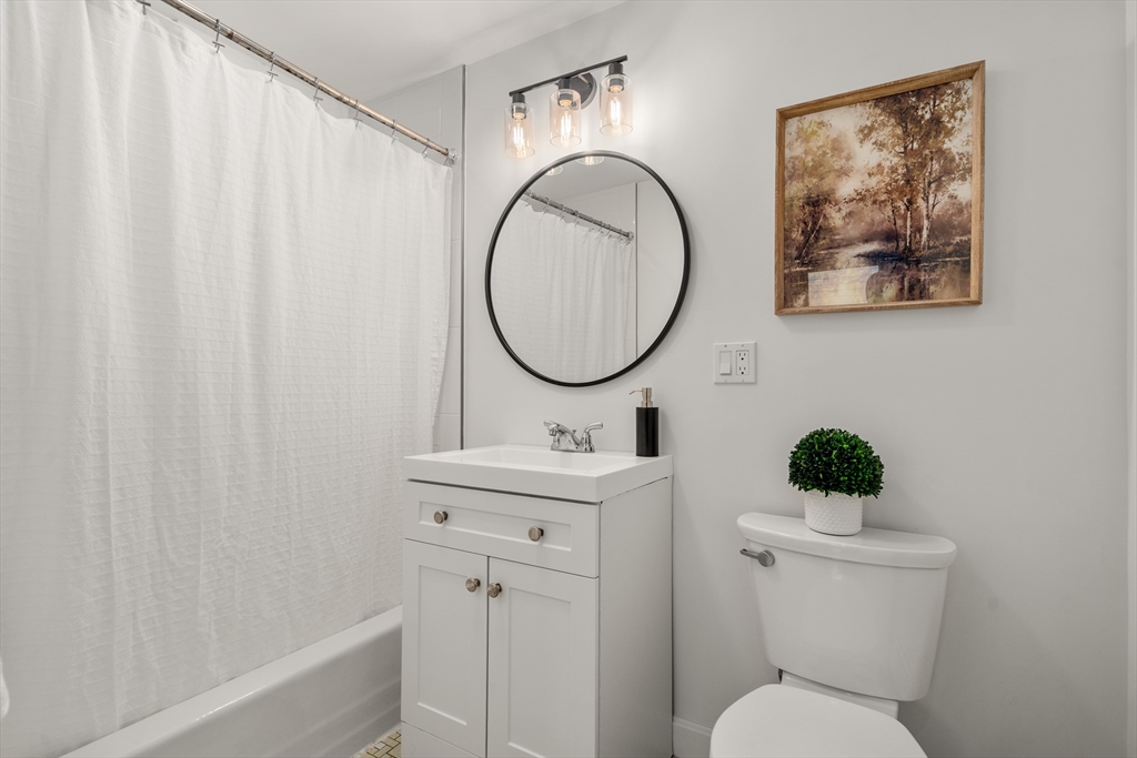 30 Union Street, Unit 1 Cambridge, MA 02141 - Photo 15 of 17 a bathroom with a toilet a sink and a mirror