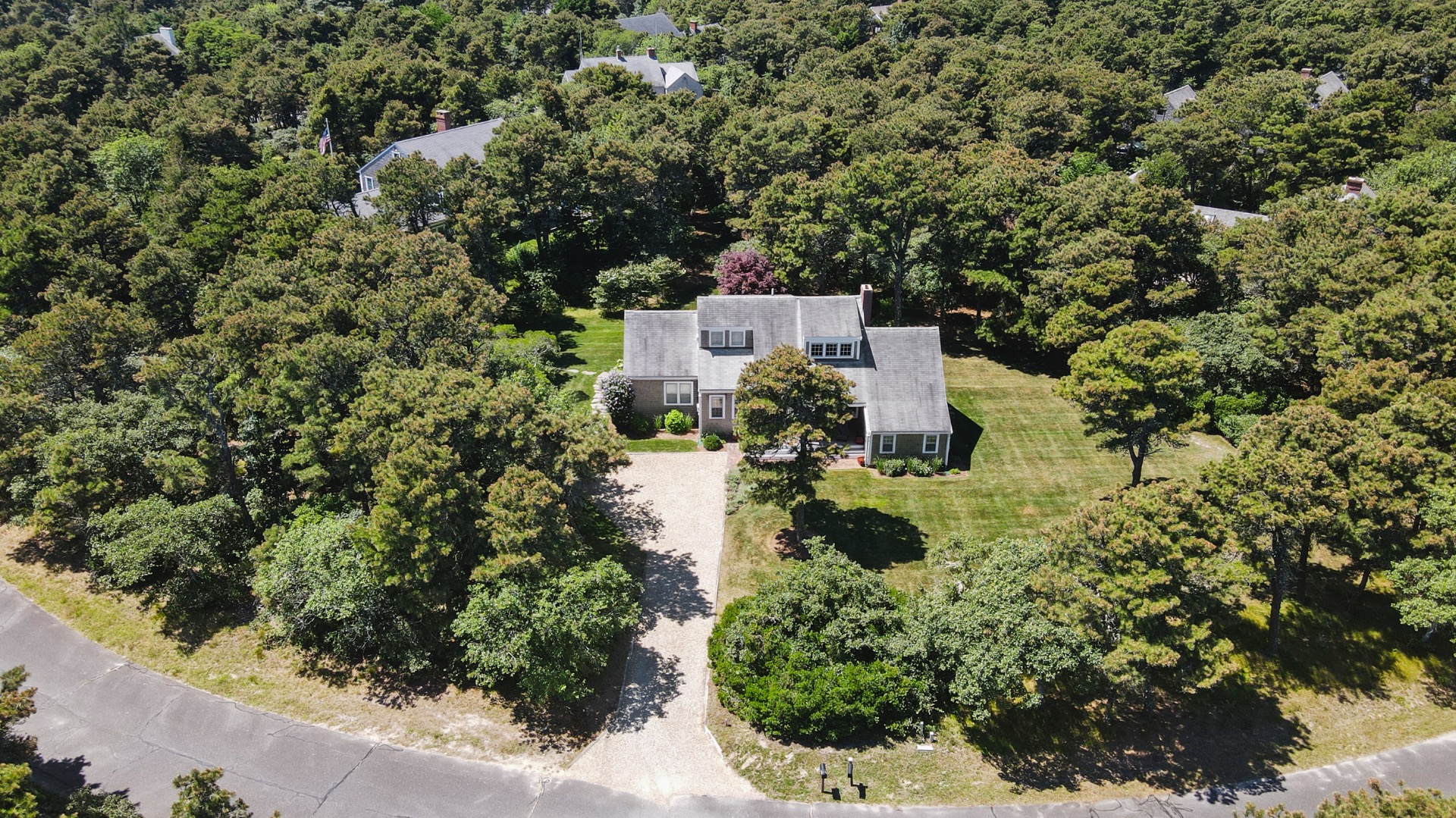11 Sesapana Road Nantucket, MA 02554 - Photo 3 of 37 an aerial view of residential house with outdoor space