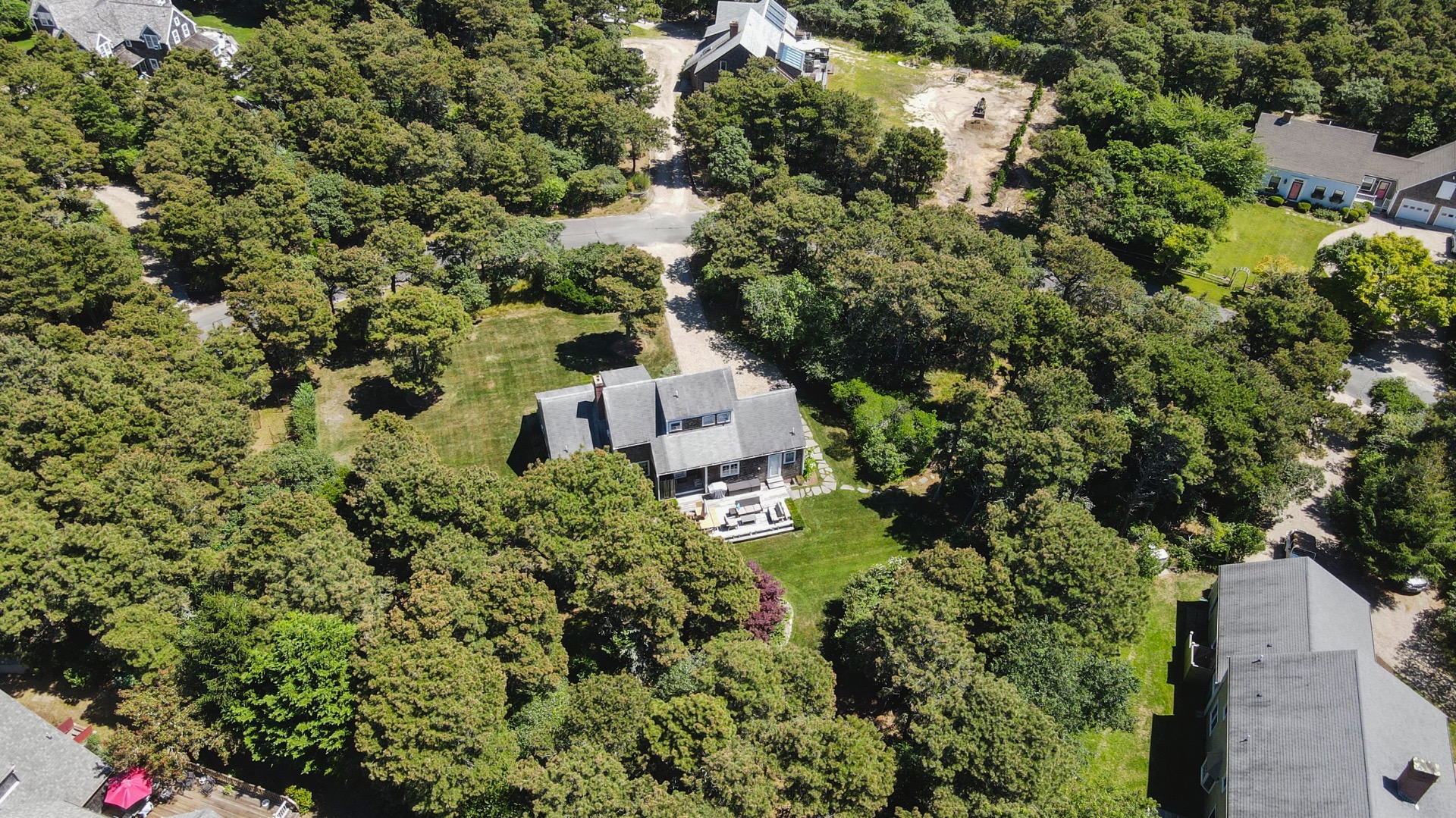11 Sesapana Road Nantucket, MA 02554 - Photo 4 of 37 an aerial view of a house with a yard