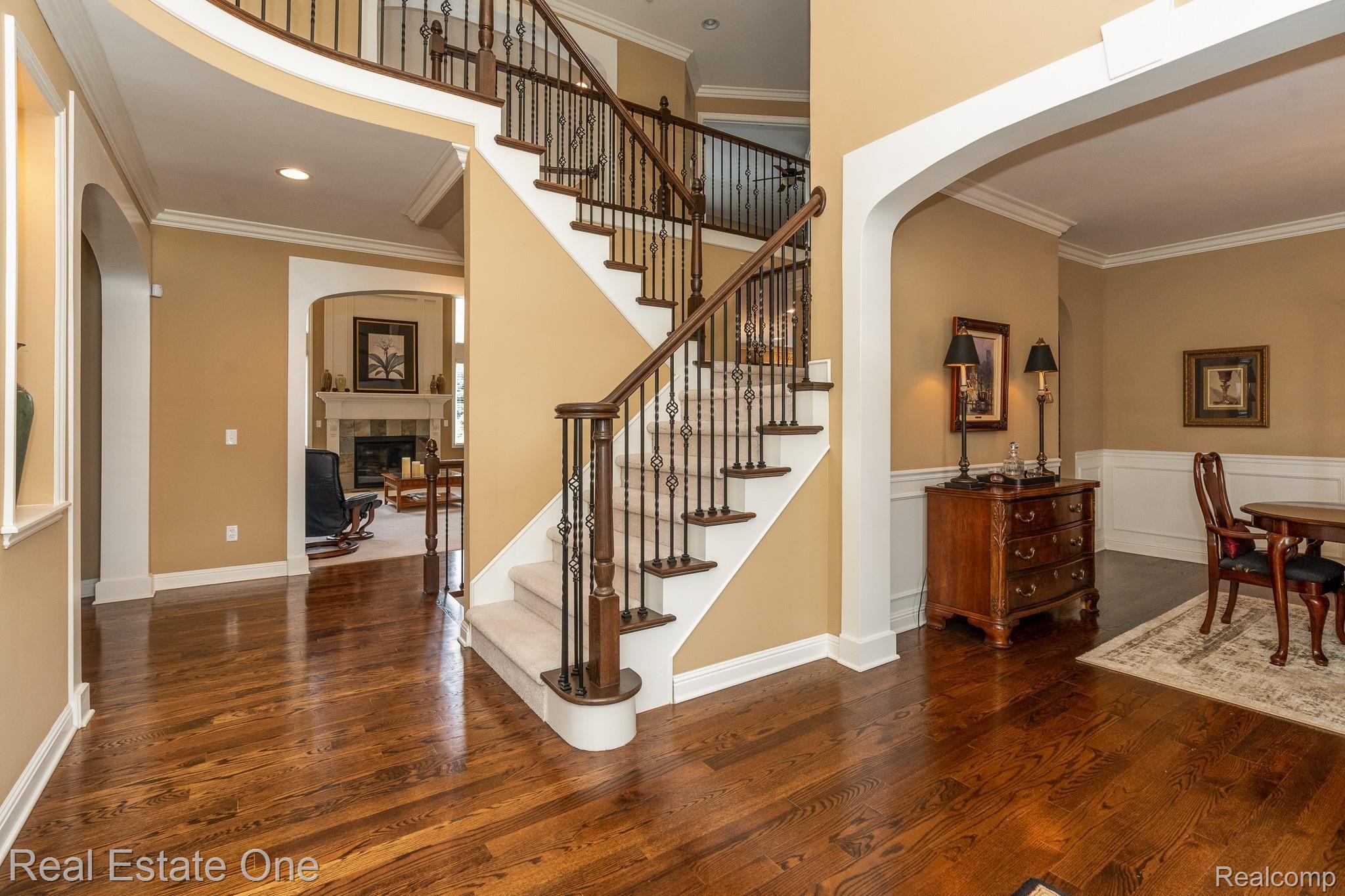 Entry with view to dining and great room