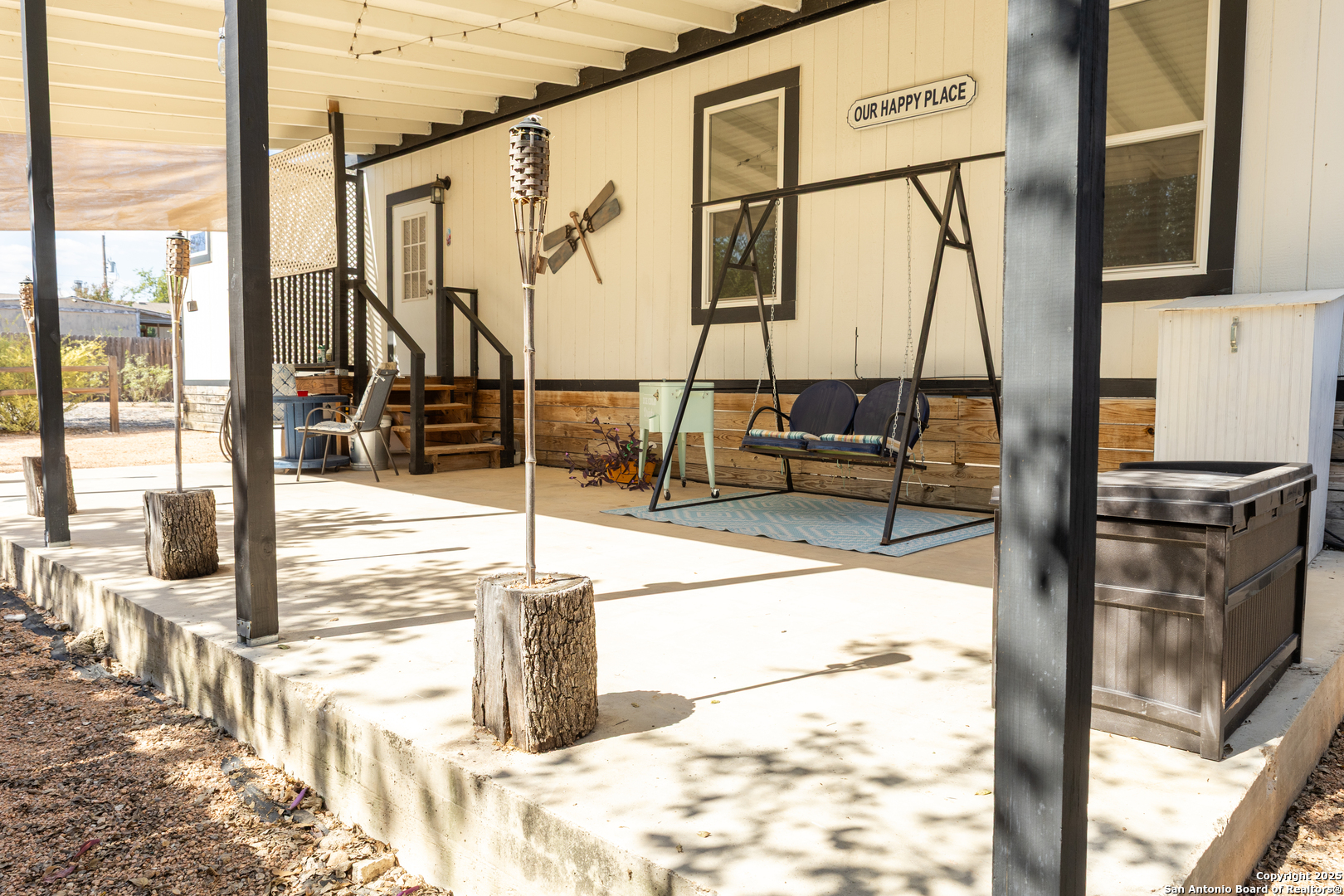 118 Flatrock Lane Junction, TX 76849 - Photo 15 of 18 a view of a balcony with chairs