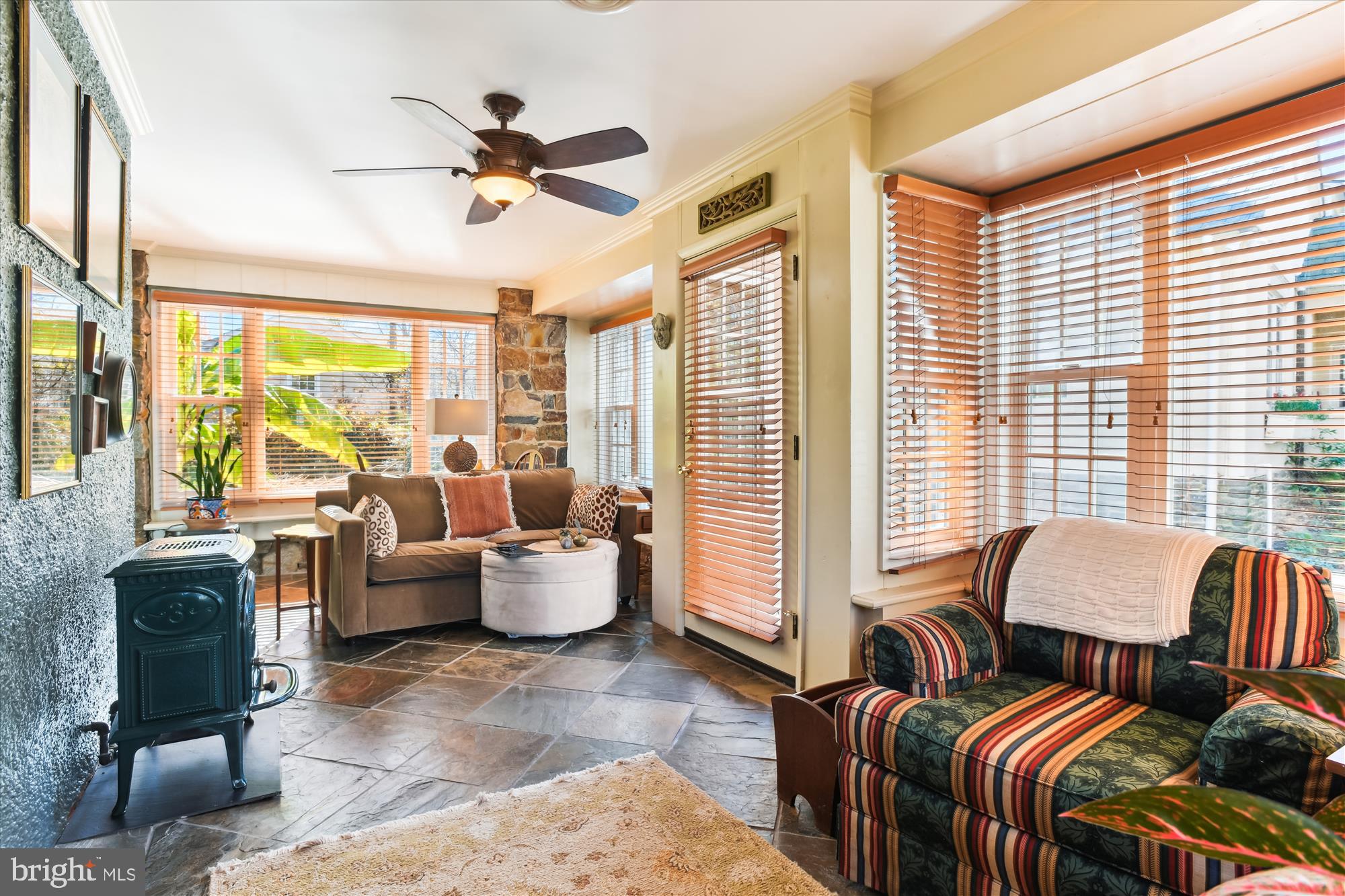 703 Stoneleigh Road Baltimore, MD 21212 - Photo 25 of 60 Sun Room with exit to driveway.