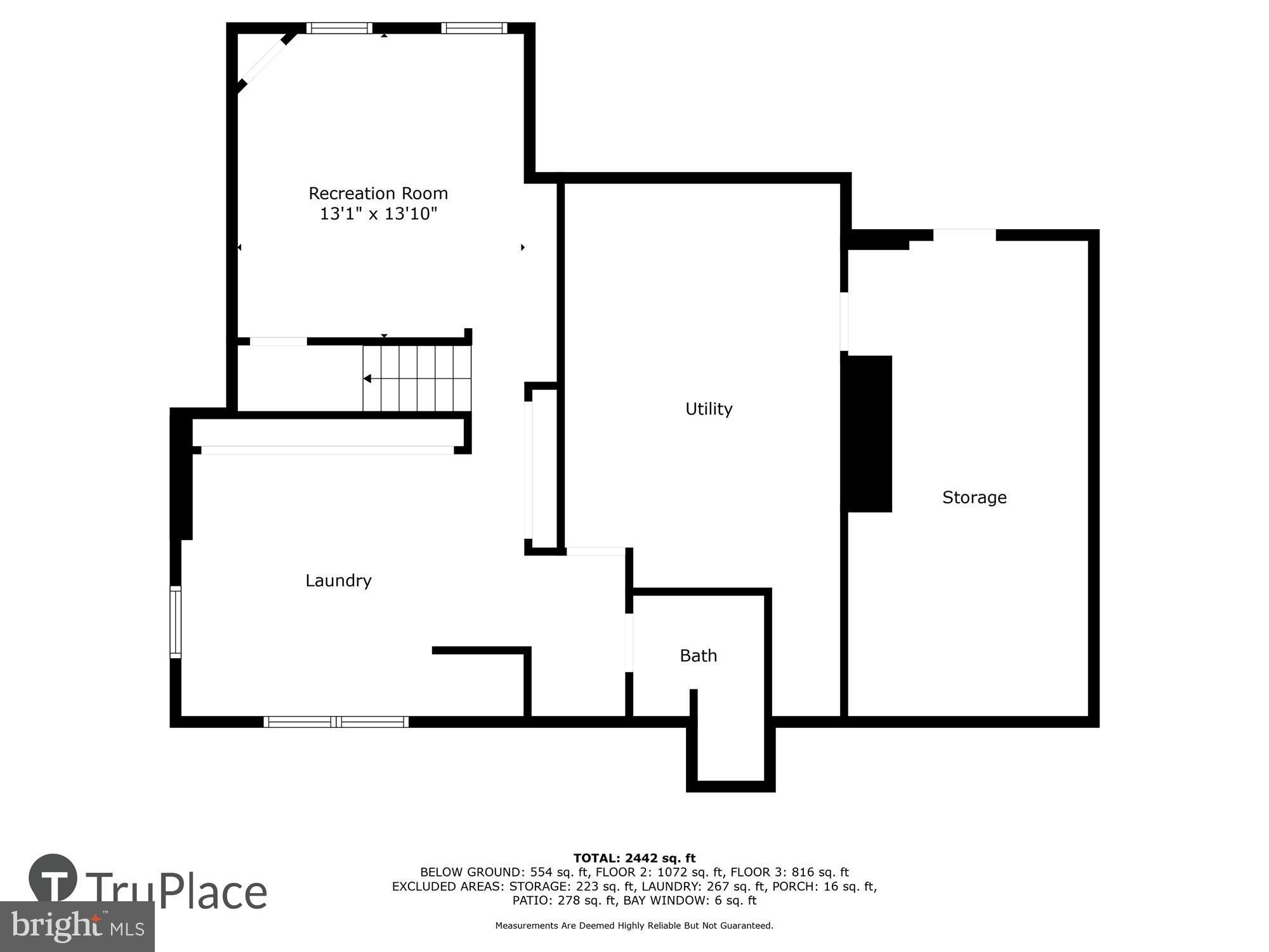 703 Stoneleigh Road Baltimore, MD 21212 - Photo 58 of 60 Lower Level (Labels & Measurements)