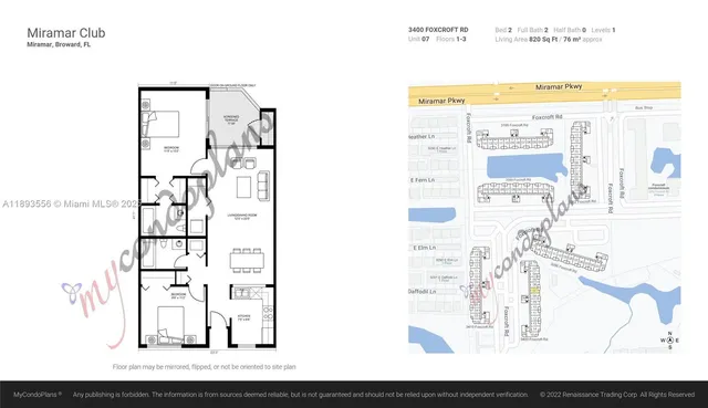 $225,000 | 3400 Foxcroft Road, Unit 107, Miramar, FL 33025