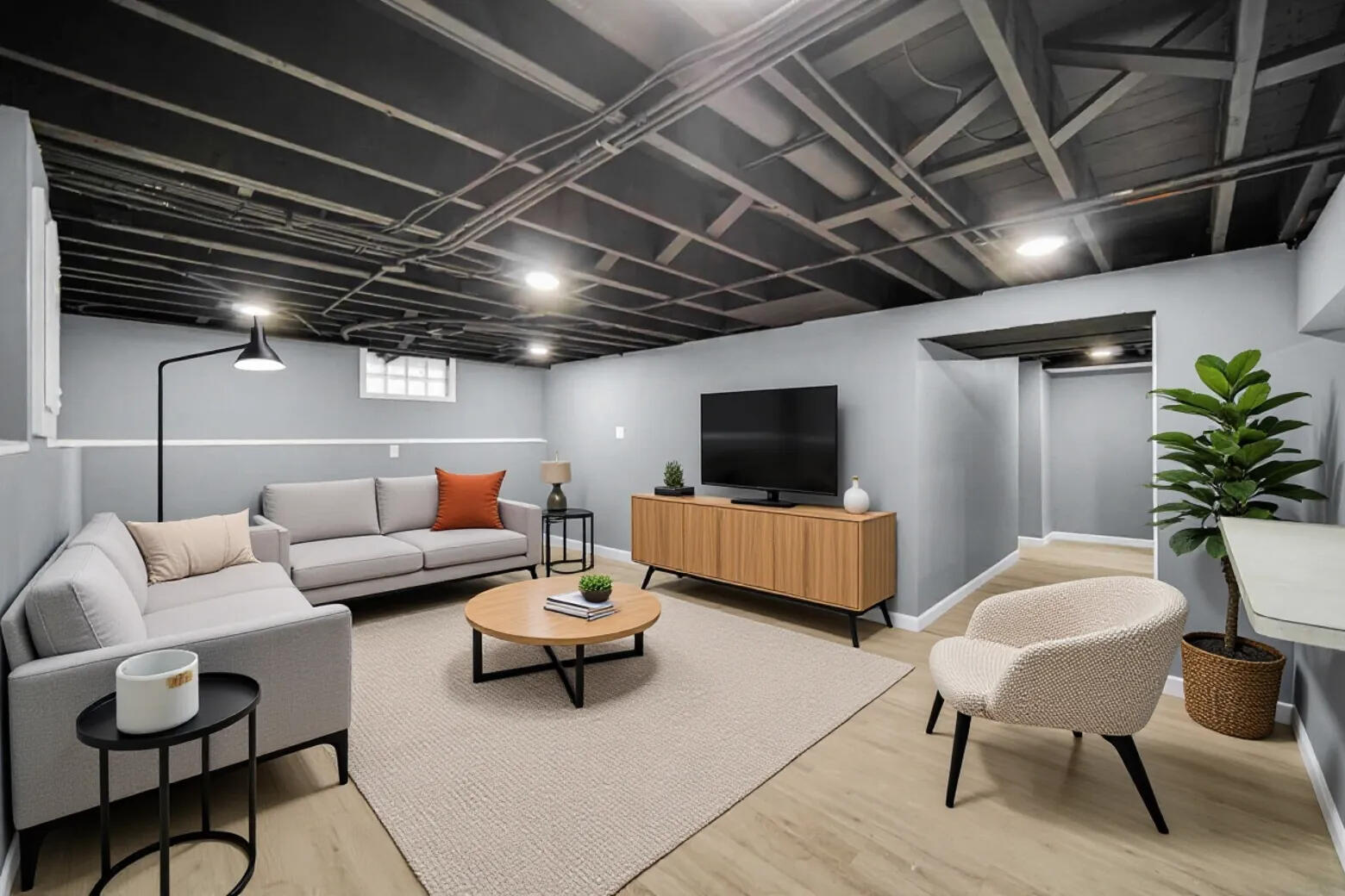 212 Timrick Drive Munster, IN 46321 - Photo 34 of 46 a living room with furniture and a flat screen tv