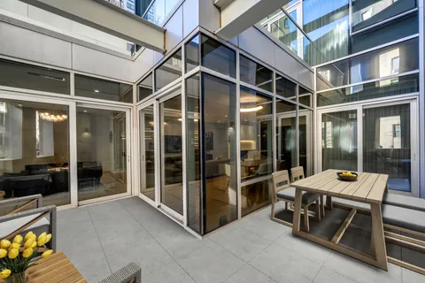 a outdoor space with sitting space