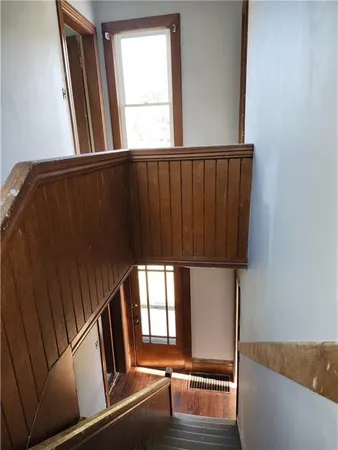 a view of stairs