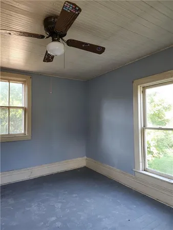 an empty room with a window