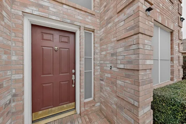 a view of wooden door