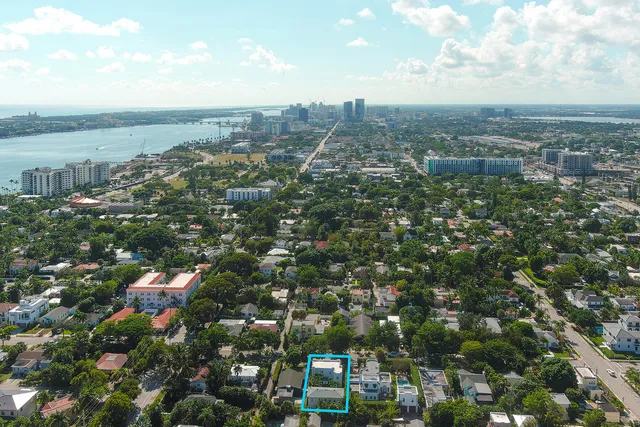 an aerial view of multiple house