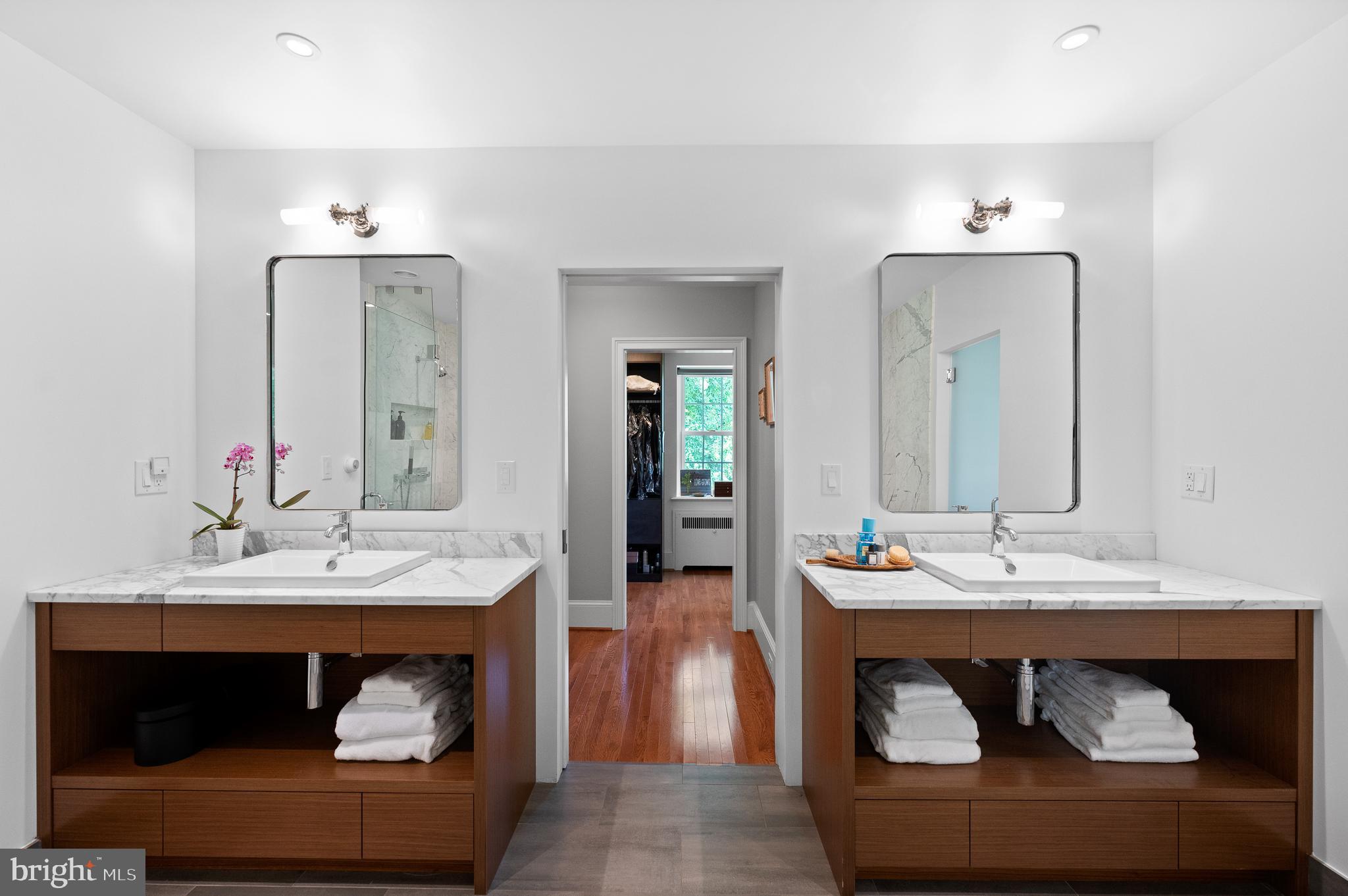 205 Glenn Road Ardmore, PA 19003 - Photo 35 of 64 Primary Bathroom with Radiant Tiled Floors