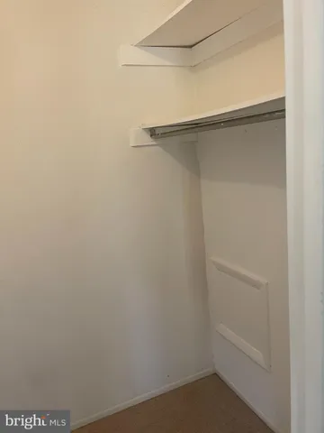 a close up view of closet