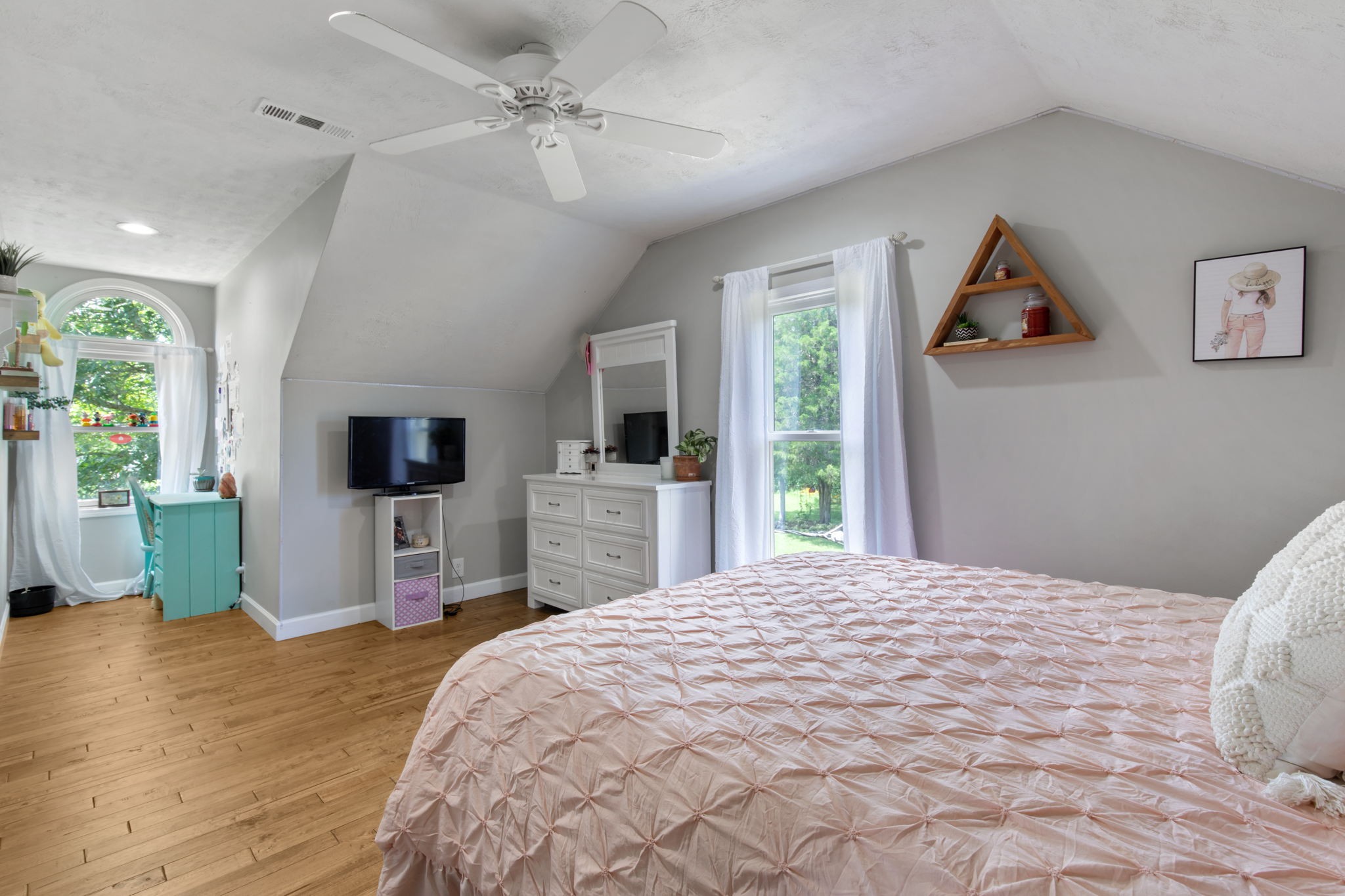 3161 Little Rock Road Eagleville, TN 37060 - Photo 22 of 56 a bedroom with a bed and a flat screen tv