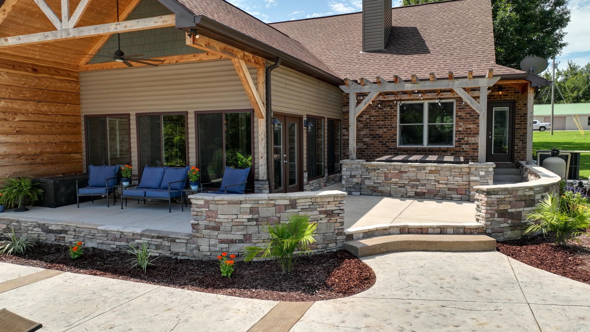 3161 Little Rock Road Eagleville, TN 37060 - Photo 32 of 56 a front view of a house with garden and sitting area