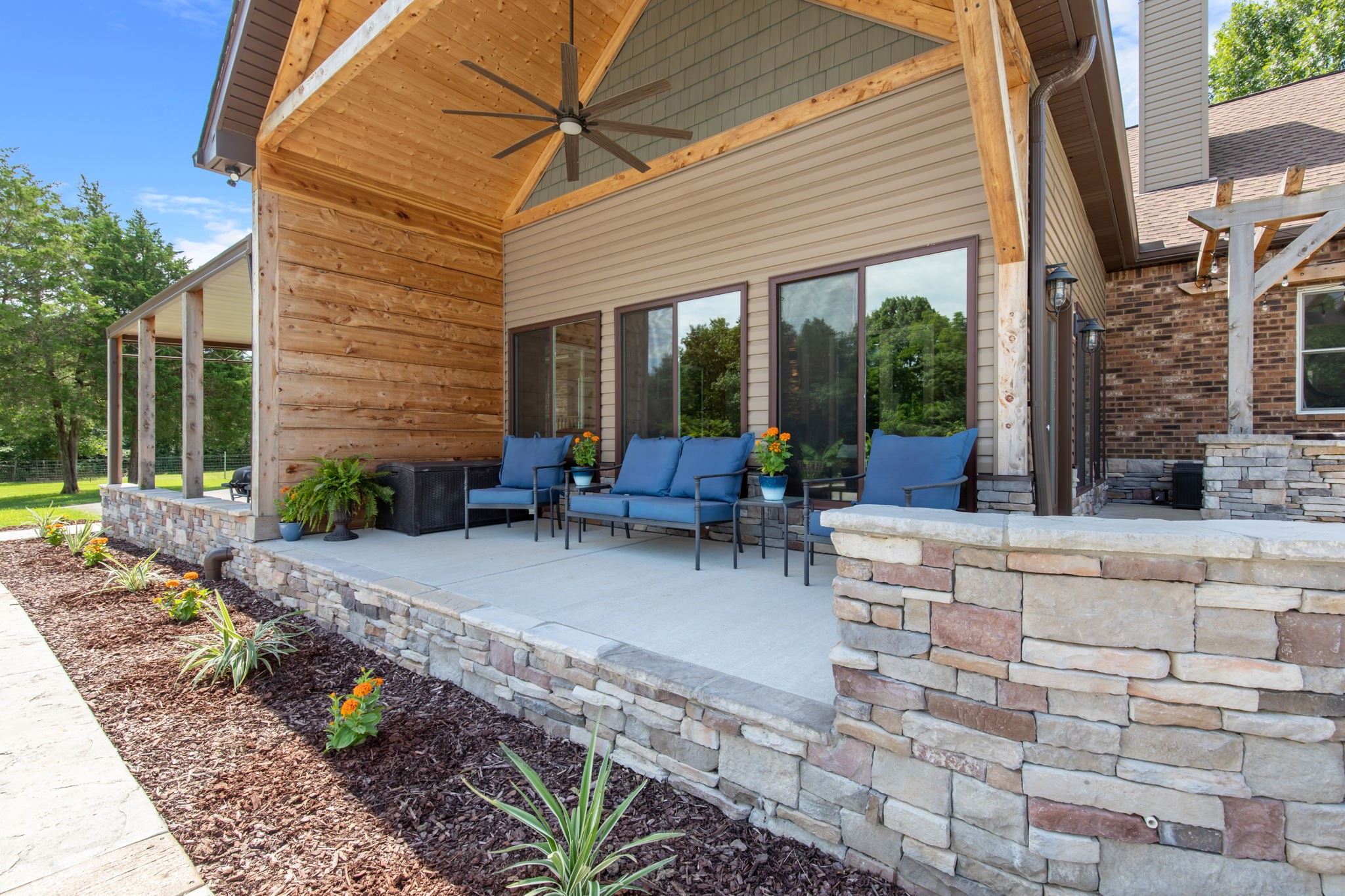 3161 Little Rock Road Eagleville, TN 37060 - Photo 33 of 56 a view of a house with backyard and sitting area