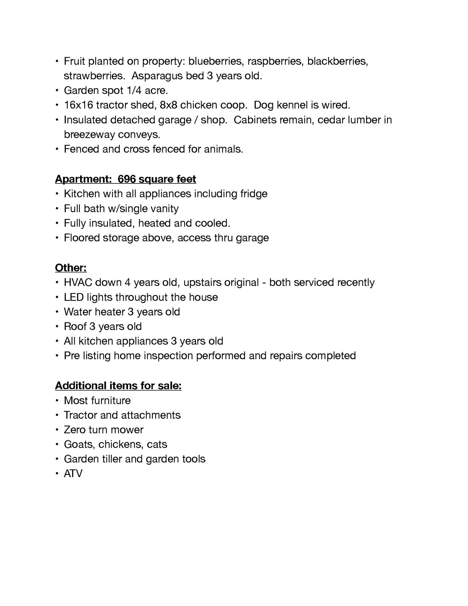 3161 Little Rock Road Eagleville, TN 37060 - Photo 56 of 56 Feature Sheet PG 2 - 3161 Little Rock Rd Eagleville, TN 37060