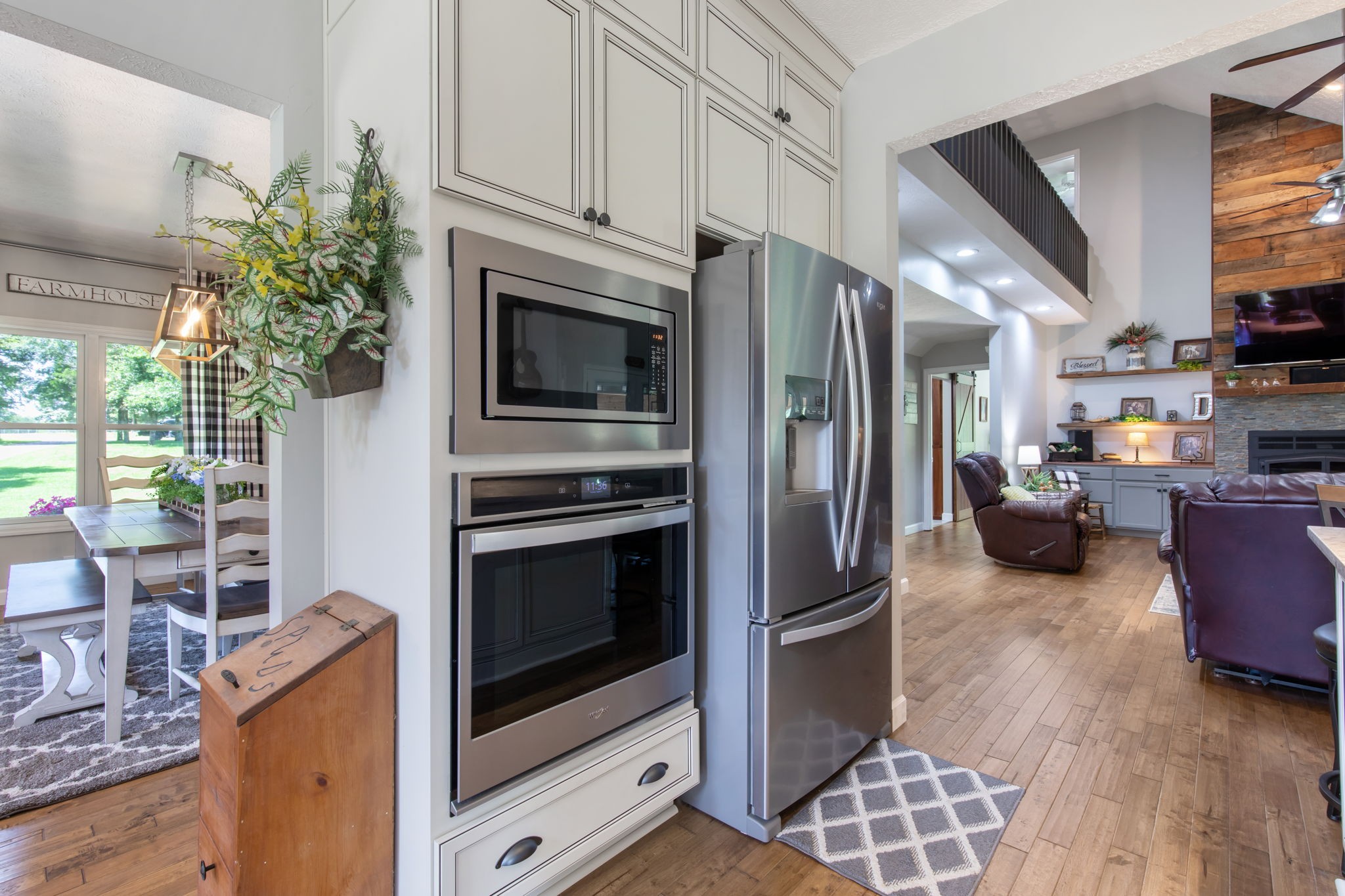 3161 Little Rock Road Eagleville, TN 37060 - Photo 10 of 56 a kitchen with stainless steel appliances a stove a refrigerator and a fireplace