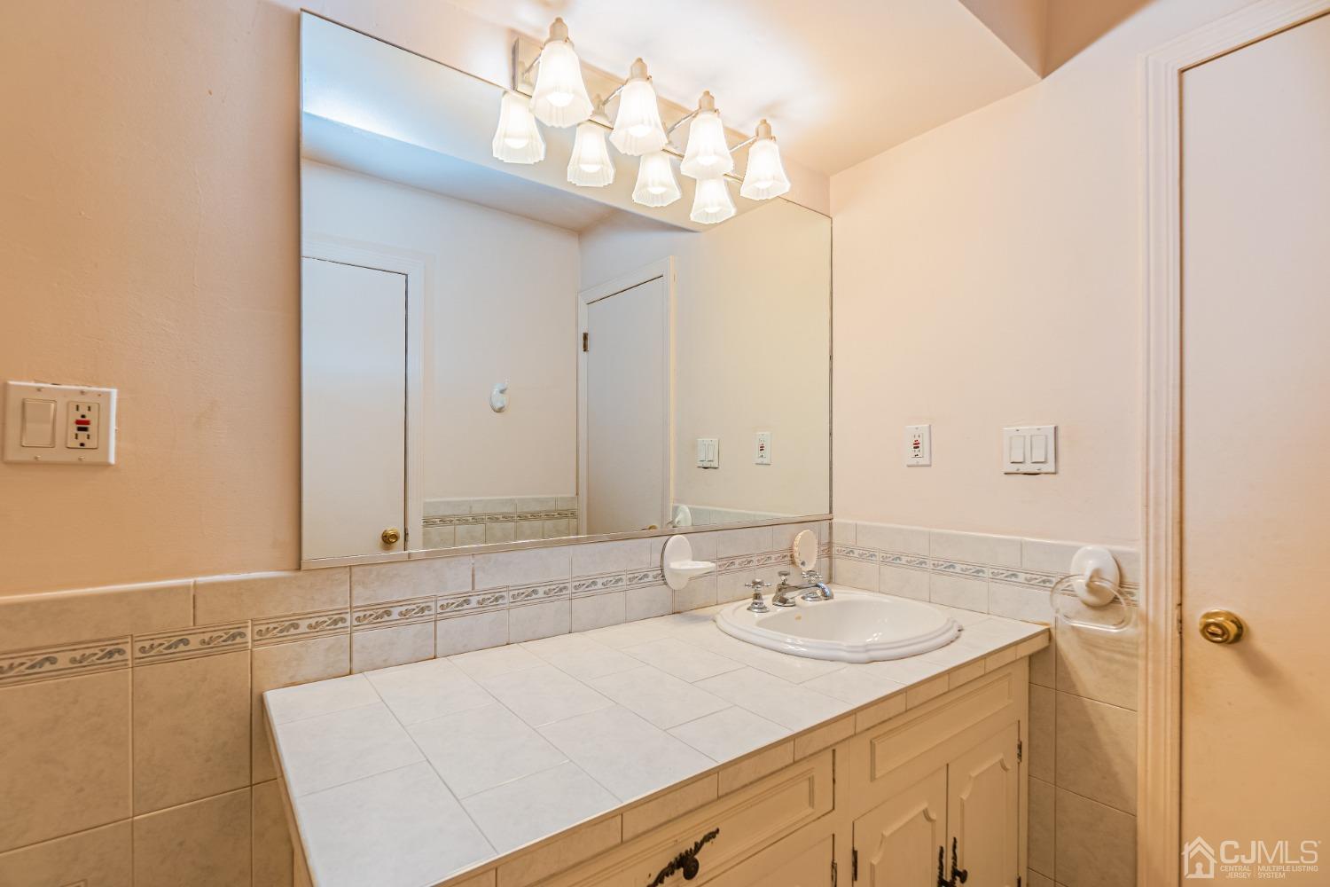 80 Sherwood Road Colonia, NJ 07067 - Photo 35 of 51 a bathroom with a sink and a mirror