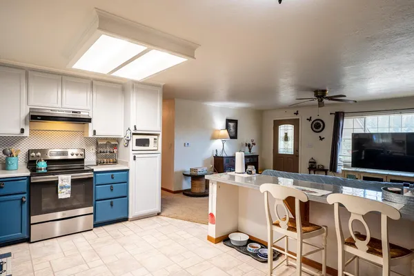 a room with storage and utility