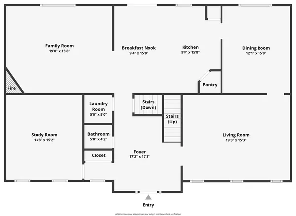 a front view of a house with a garden and parking space
