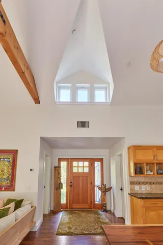 a bathroom with a sink and mirror