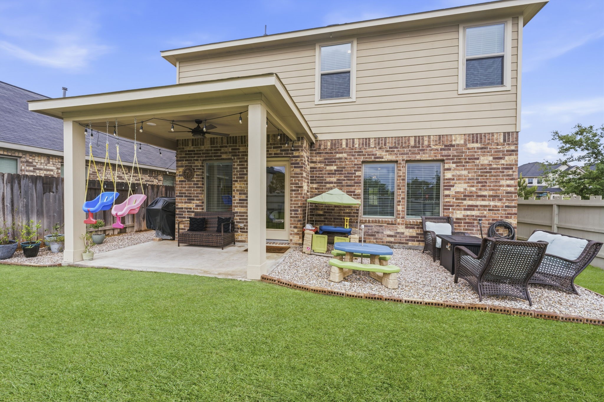 17696 Tree Of Heaven Conroe, TX 77385 - Photo 26 of 32 The outdoor living space is perfect for entertaining or relaxing.