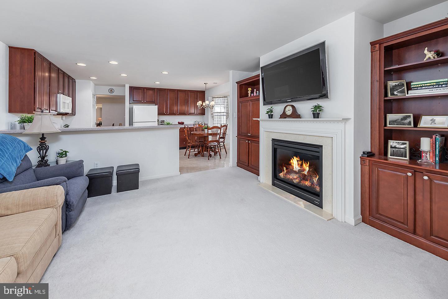 22 Hylton Road Swedesboro, NJ 08085 - Photo 12 of 30 Gathering Rm. w/Inviting Fireplace & Built-Ins