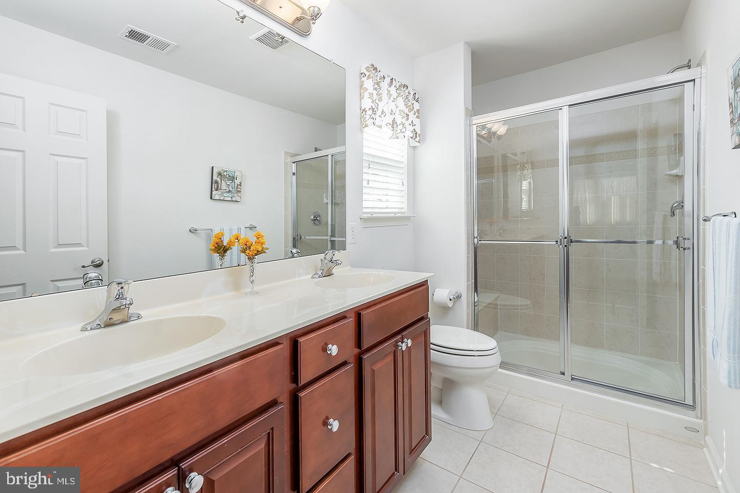 22 Hylton Road Swedesboro, NJ 08085 - Photo 15 of 30 Primary Bath w/stall shower, vanity w/double bowls