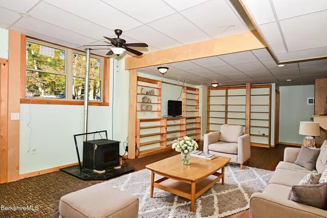 a view of a kitchen with a window