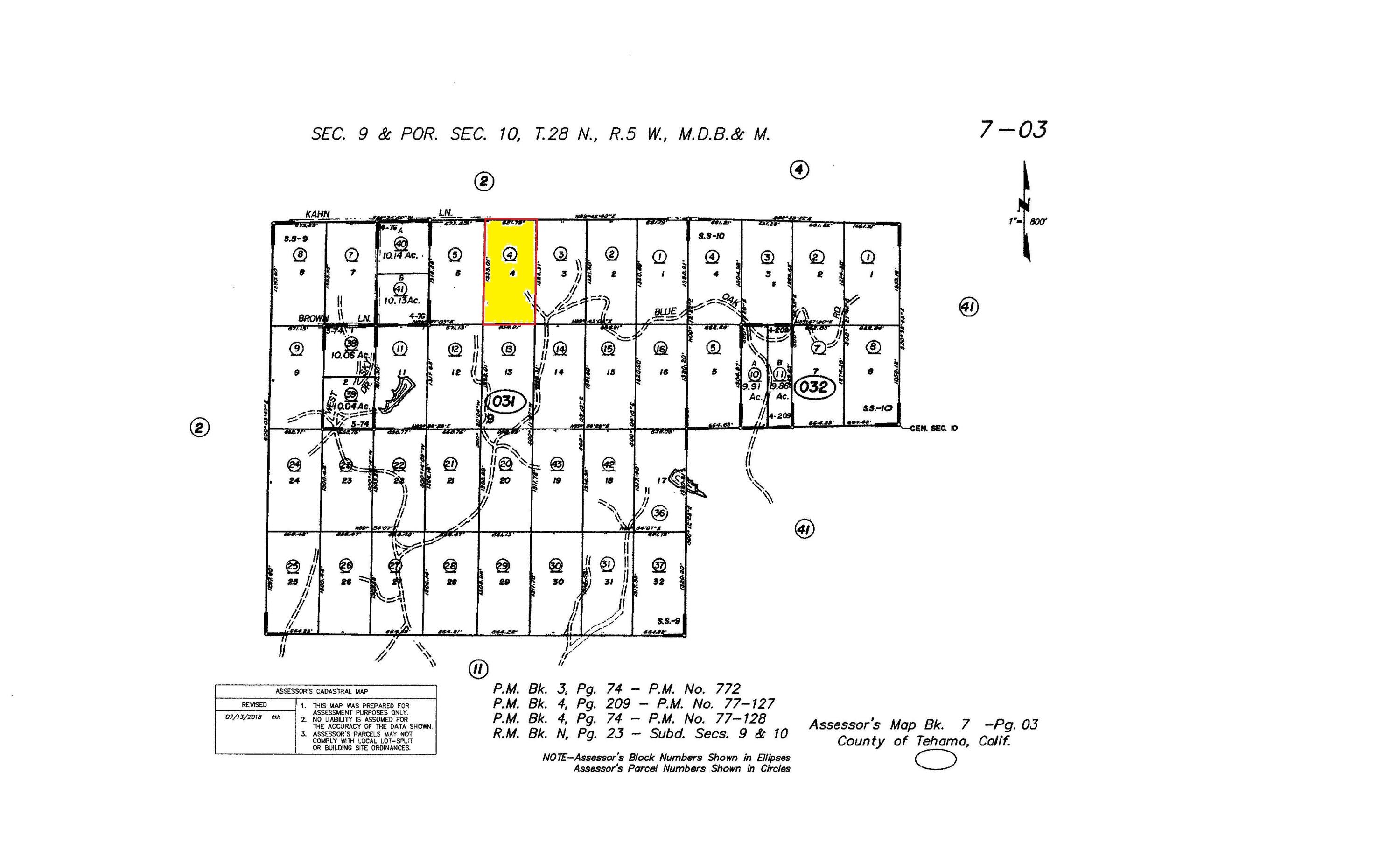 16295 Kahn Road Cottonwood, CA 96022 - Photo 4 of 18 Assessors Map