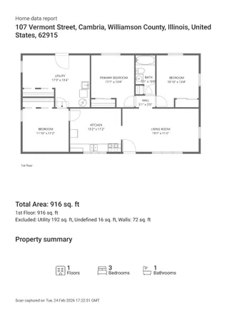 $129,900 | 107 East Vermont Street, Cambria, IL 62915