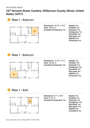 $129,900 | 107 East Vermont Street, Cambria, IL 62915