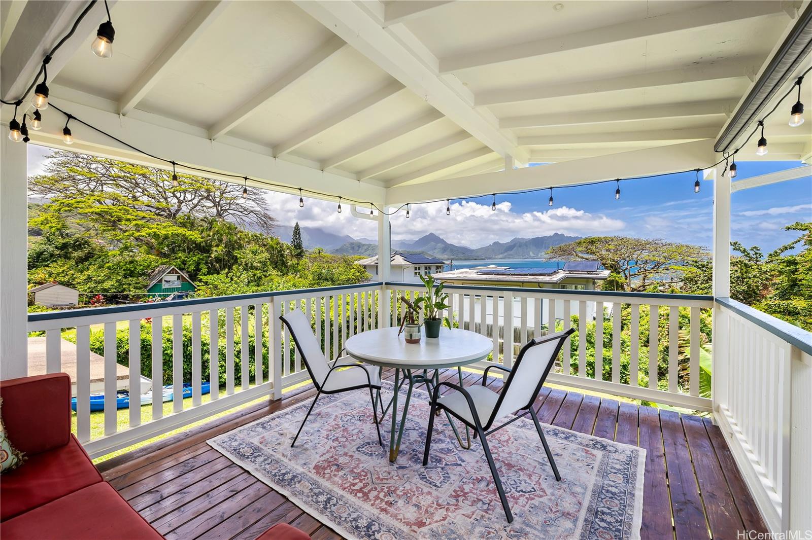 Enjoy your favorite beverage and meals every day on this wonderful covered deck with abundant views.